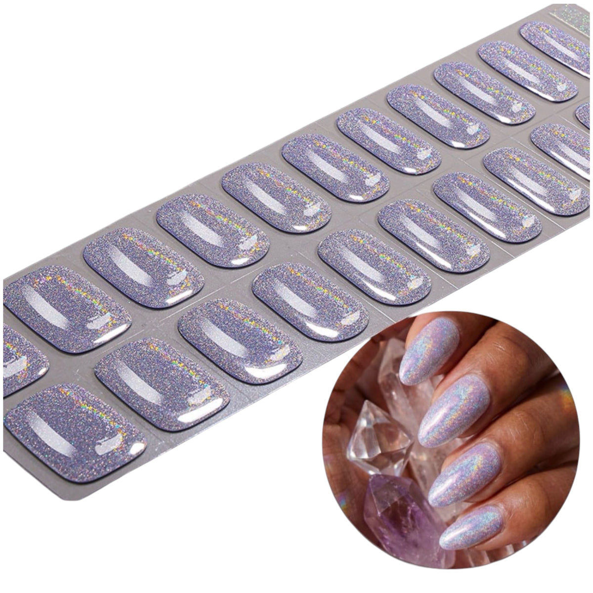Amethyst Haze NO UV LIGHT Air Dry Gel Wraps