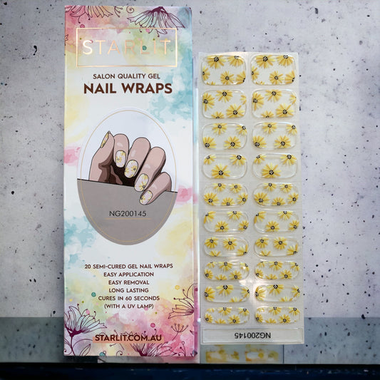 Sunflowers Serenity Semi-Cured Gel Nail Wrap