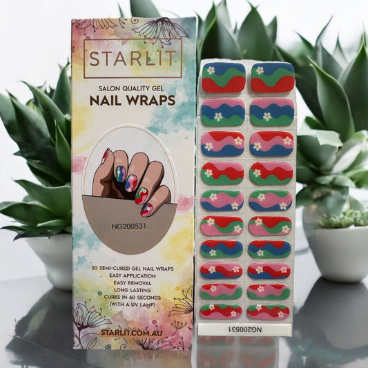 Stayin’ Groovy Semi-Cured Gel Nail Wrap