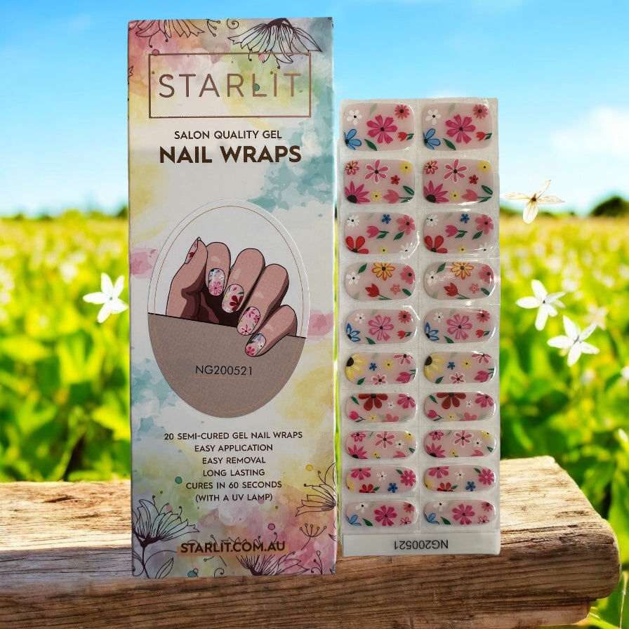 Flower to the People Semi-Cured Gel Nail Wrap