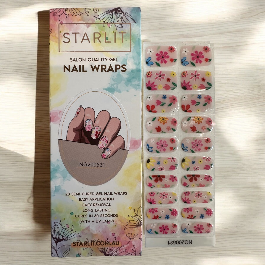 Flower to the People Semi-Cured Gel Nail Wrap