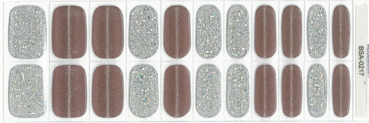 Espresso Sparkle (Cat Eye) NO LIGHT Air Dry Gel Wraps