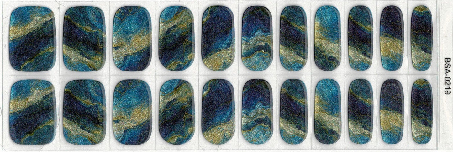 Midnight Marble NO LIGHT Air Dry Gel Wraps