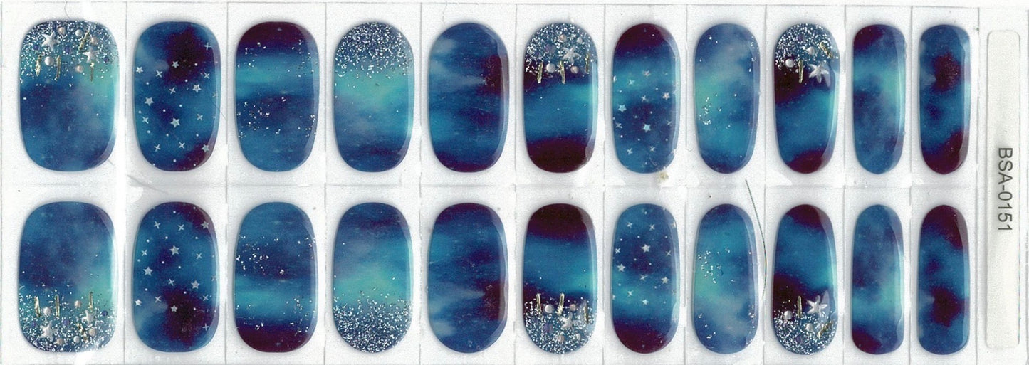 Sapphire Sky NO LIGHT Air Dry Gel Wraps