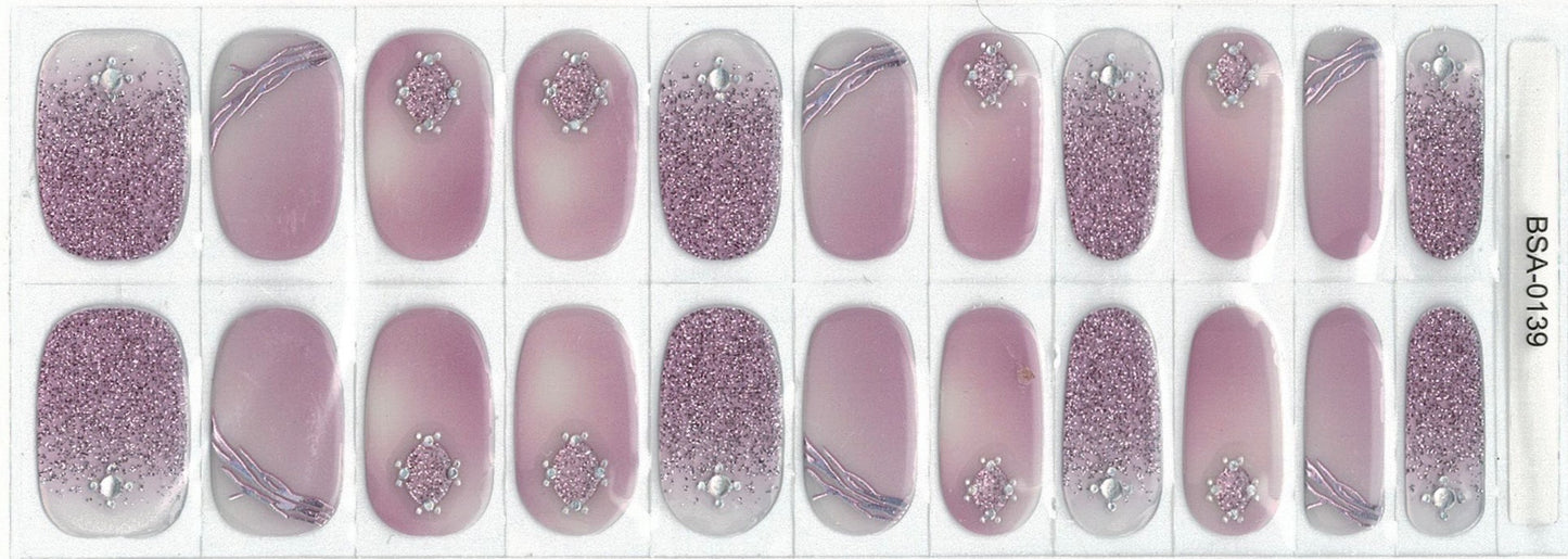 Think Pink (3D Accents) NO LIGHT Air Dry Gel Wraps
