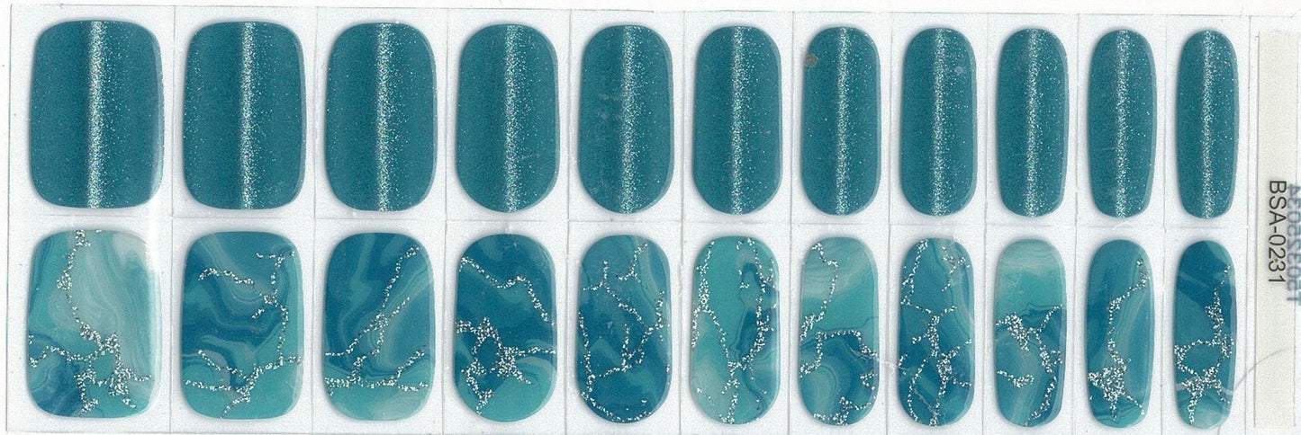 Marble Tide (Cat Eye) NO LIGHT Air Dry Gel Wraps