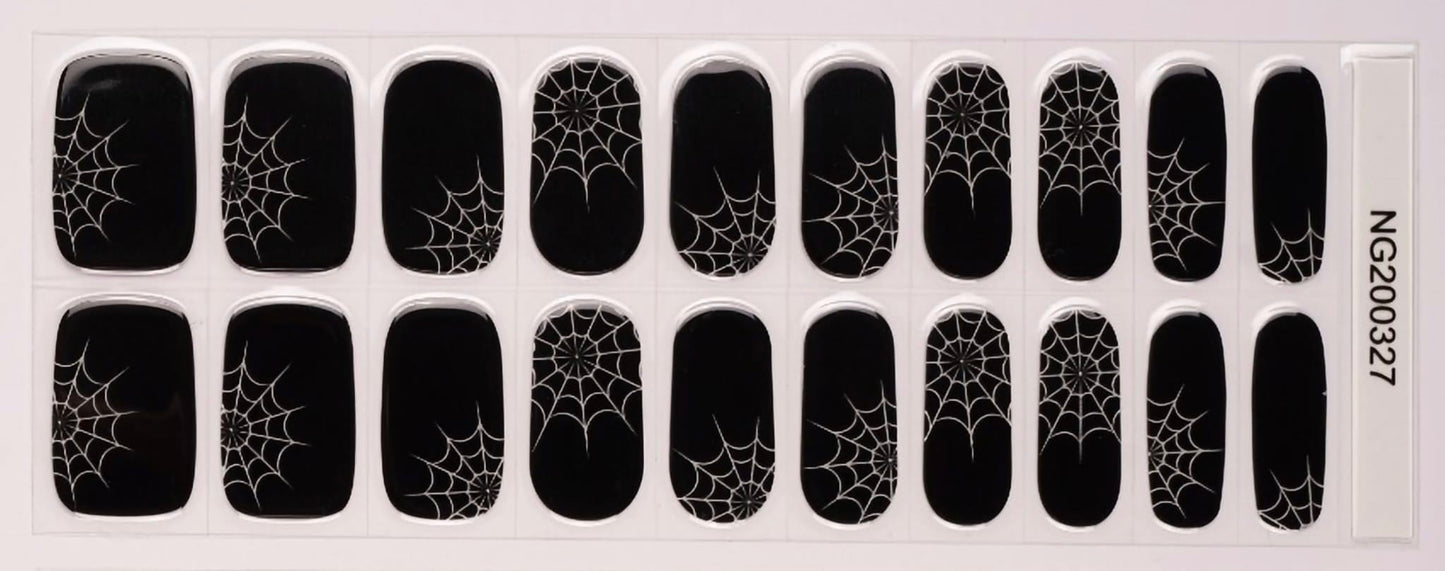 Web of Shadows Semi-Cured Gel Nail Wrap (Glow In The Dark)