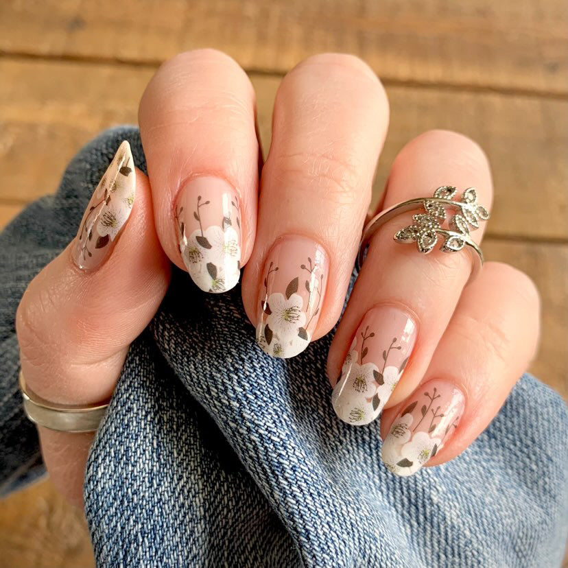 Moody Floral French Tips