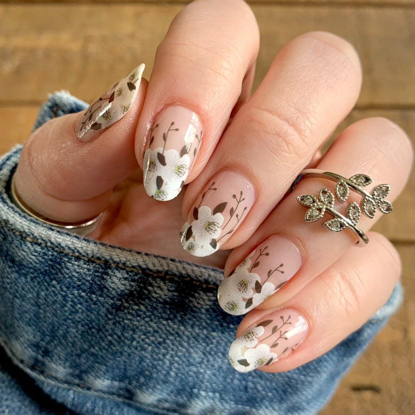 Moody Floral French Tips