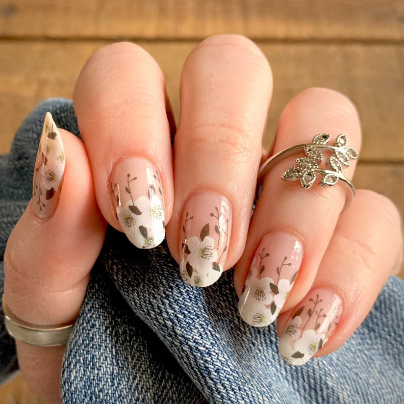 Moody Floral French Tips
