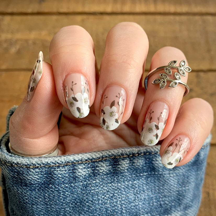 Moody Floral French Tips