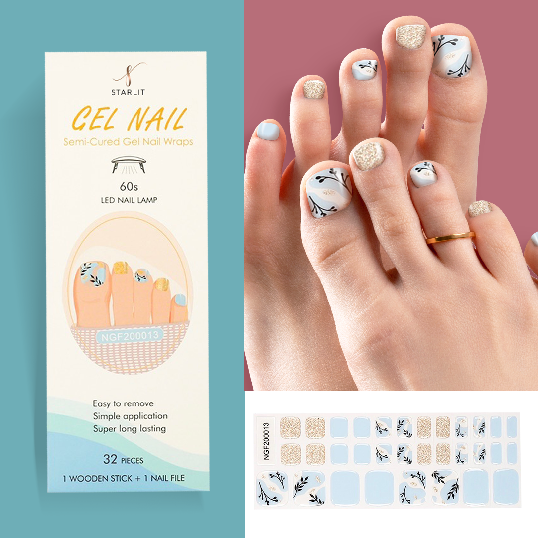 Far Away Semi-Cured Gel Pedicure Wrap