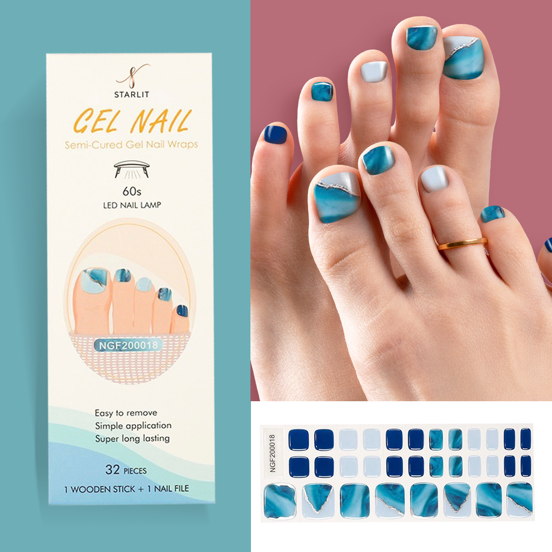 Marbleous Semi-Cured Gel Pedicure Wrap