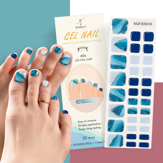 Marbleous Semi-Cured Gel Pedicure Wrap