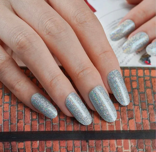 Dazzling Chrome Holographic Semi-Cured Gel Nail Wrap