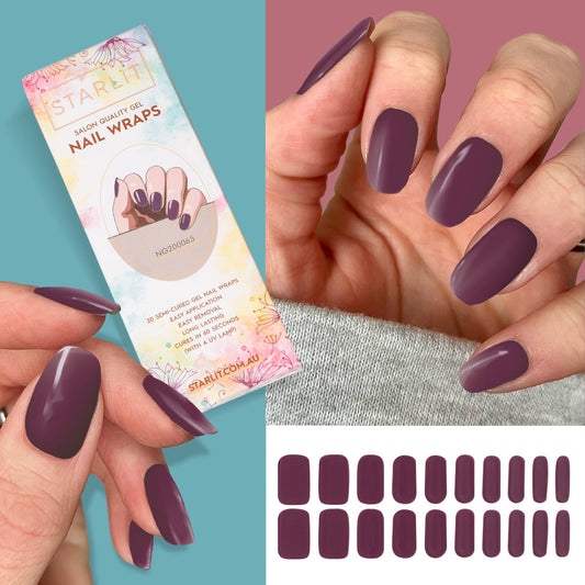 Perfectly Plum Semi-Cured Gel Nail Wrap