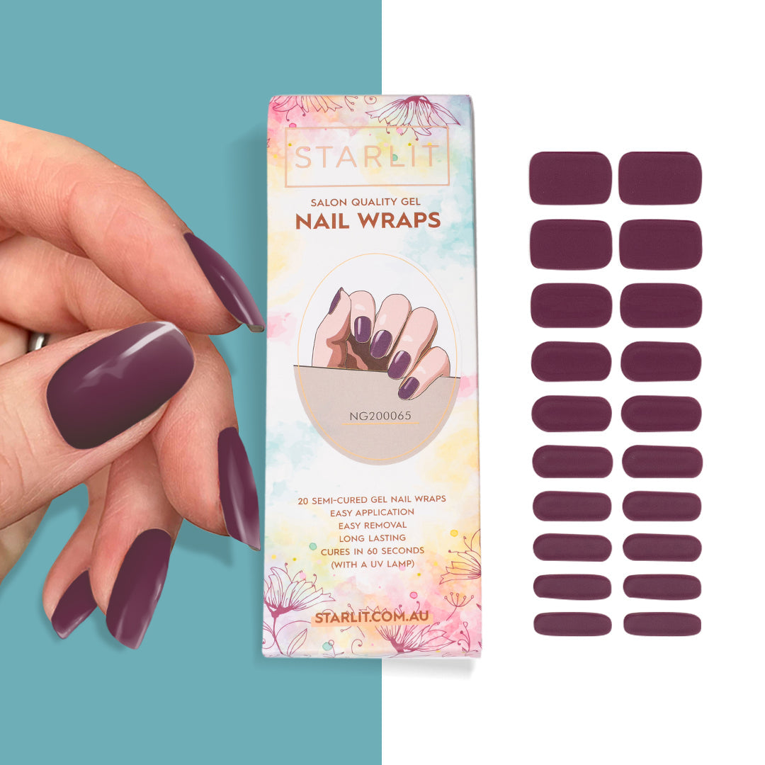 Perfectly Plum Semi-Cured Gel Nail Wrap