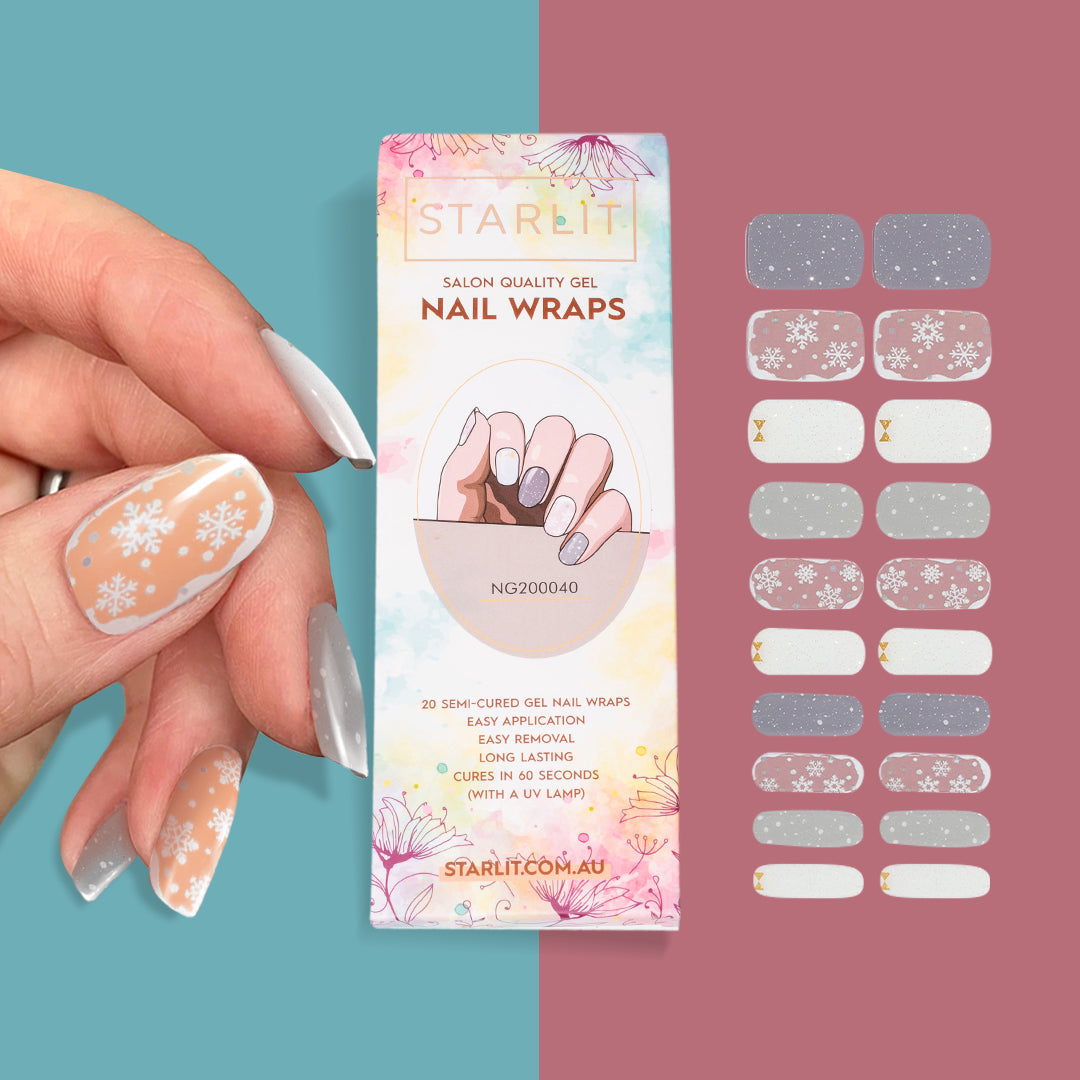 Frosty Semi-Cured Gel Nail Wrap