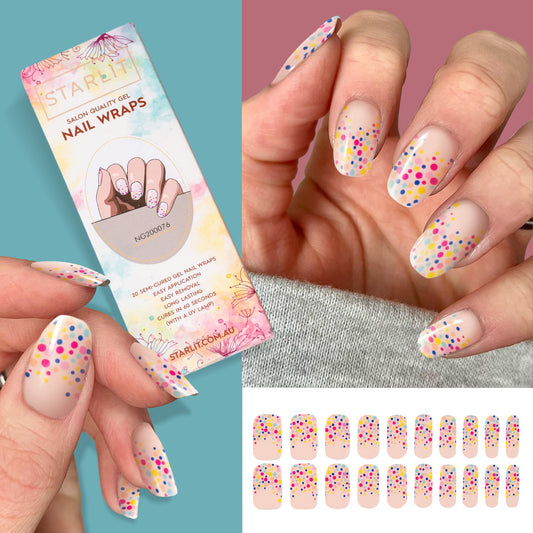 Funky Polka Semi-Cured Gel Nail Wrap