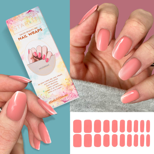 Strawberry Milk Semi-Cured Gel Nail Wrap