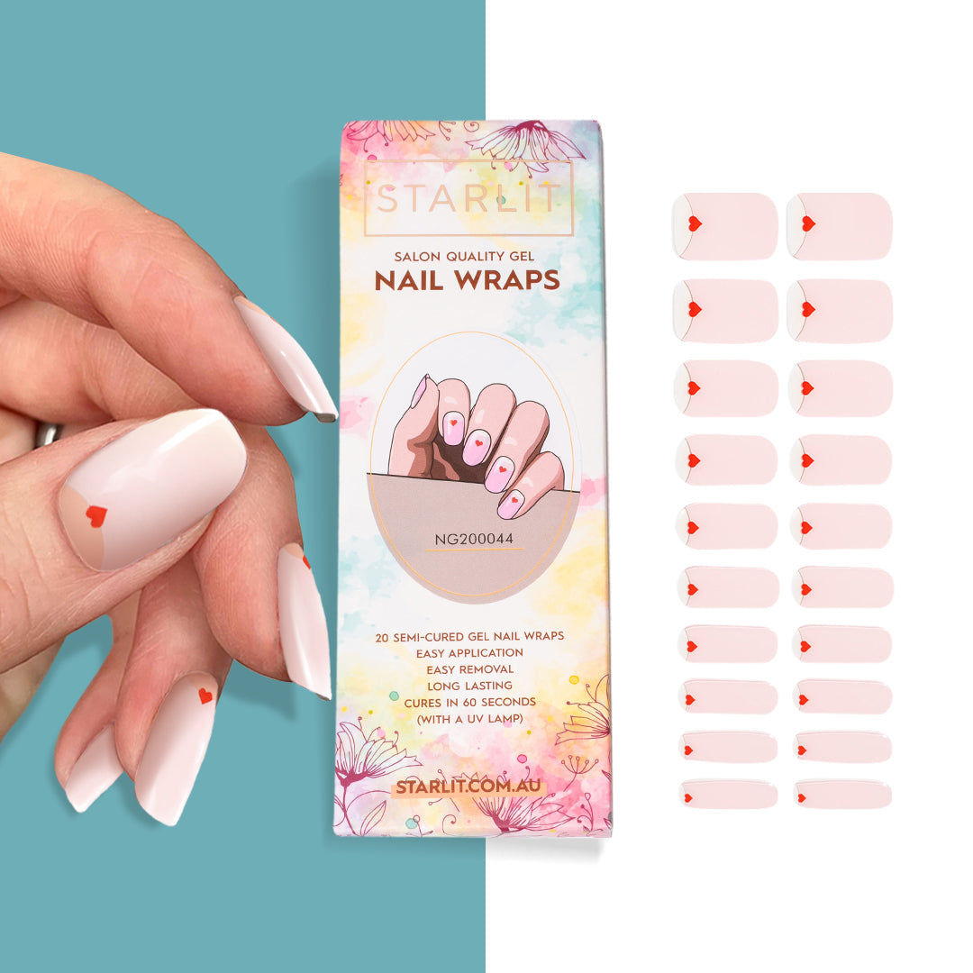 Sweetheart Semi-Cured Gel Nail Wrap