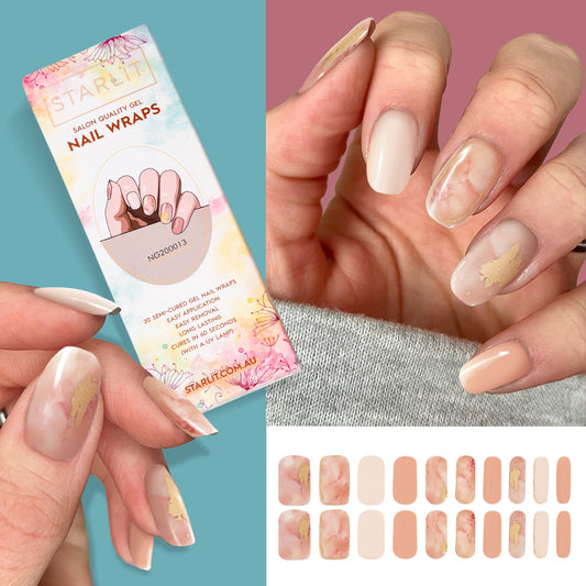 Rose Quartz Semi-Cured Gel Nail Wrap