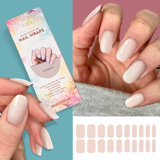 Palest Pink Semi-Cured Gel Nail Wrap km