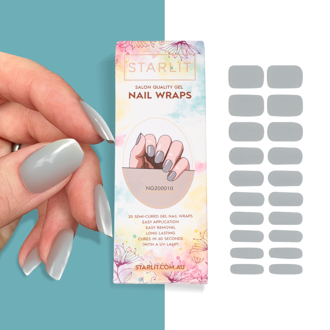 Ultimate Grey Semi-Cured Gel Nail Wrap