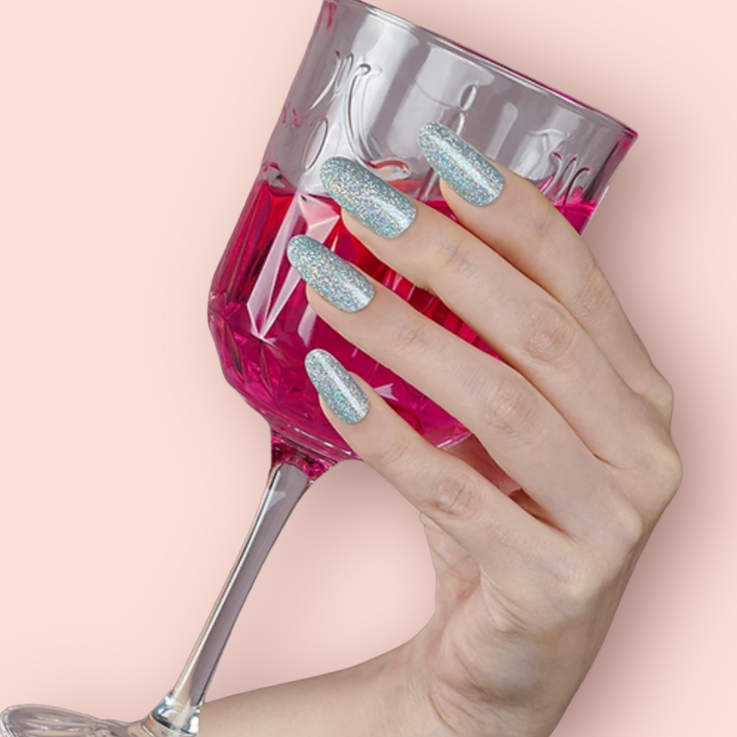 Dazzling Chrome Holographic Semi-Cured Gel Nail Wrap