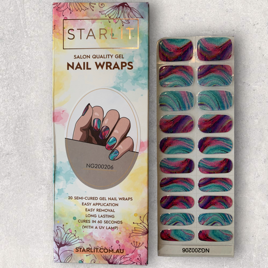 Sherbet Sundae Semi-Cured Gel Nail Wrap