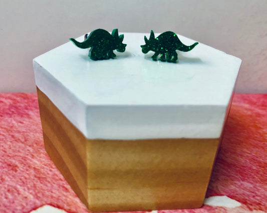 ‘Teeny Triceratops' Mini Stud Earrings