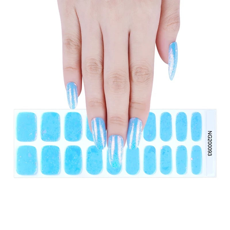 Cloudy Flakies Semi-Cured Gel Nail Wrap