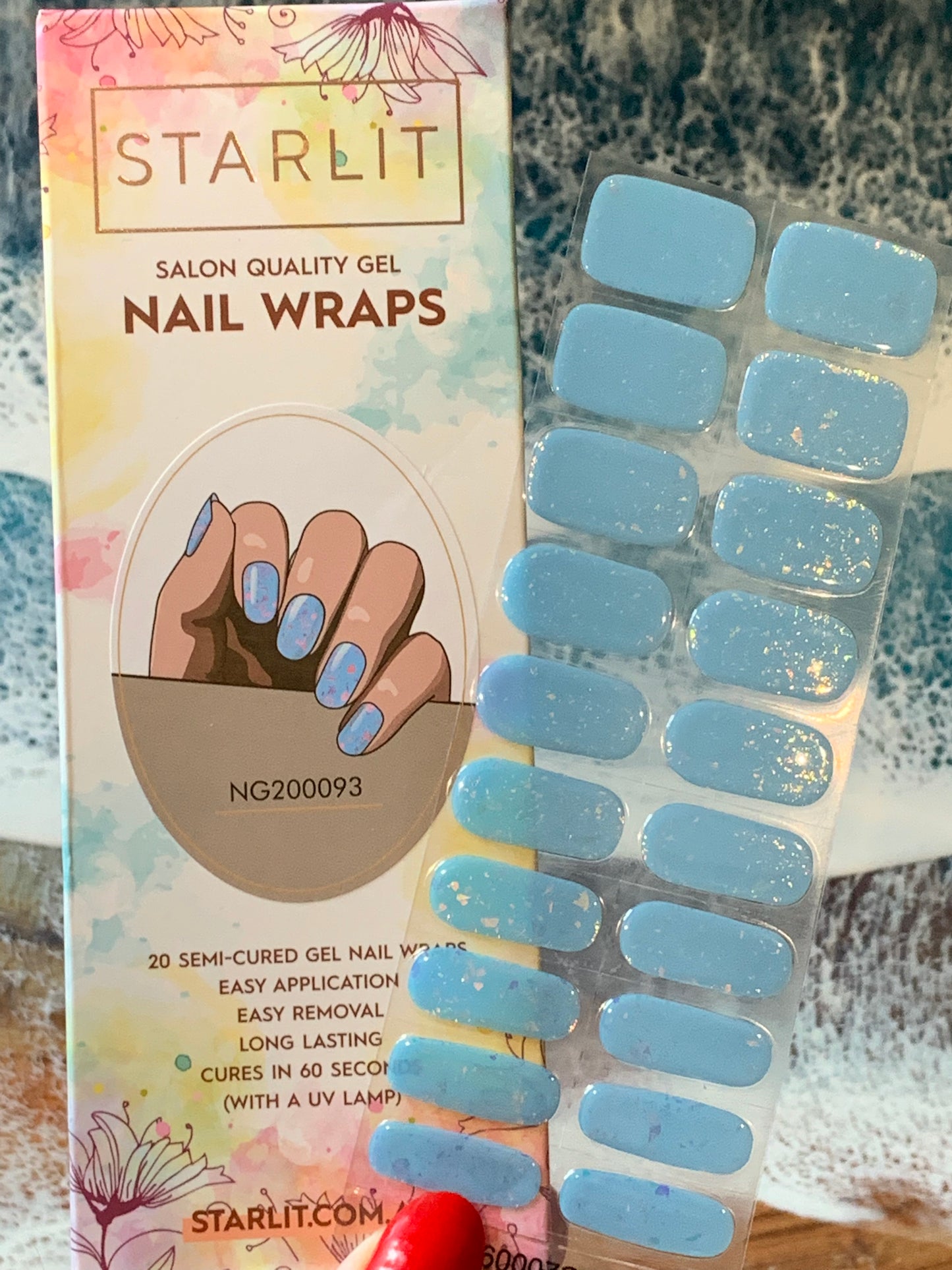 Cloudy Flakies Semi-Cured Gel Nail Wrap