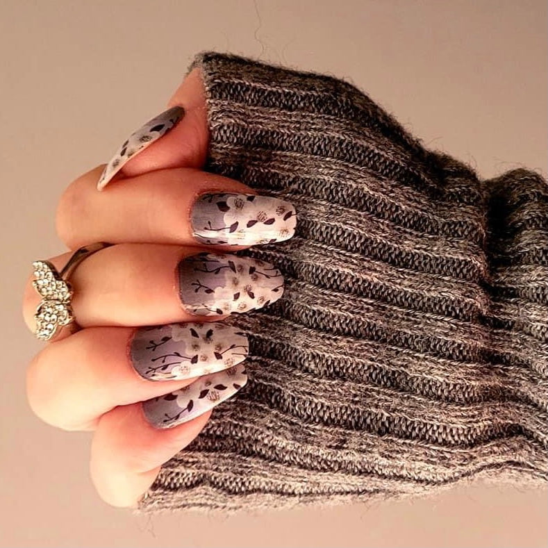 Moody Floral French Tips
