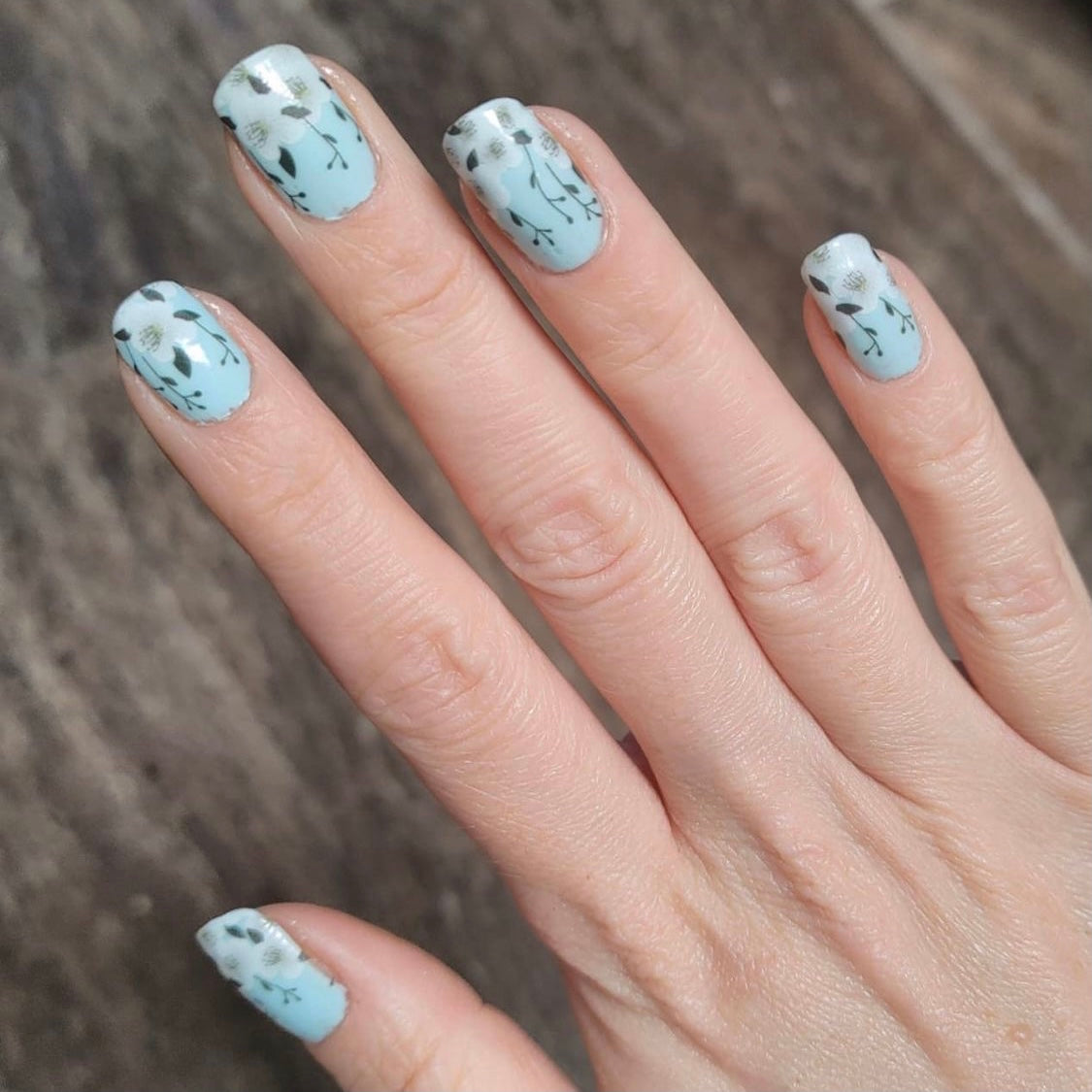 Moody Floral French Tips