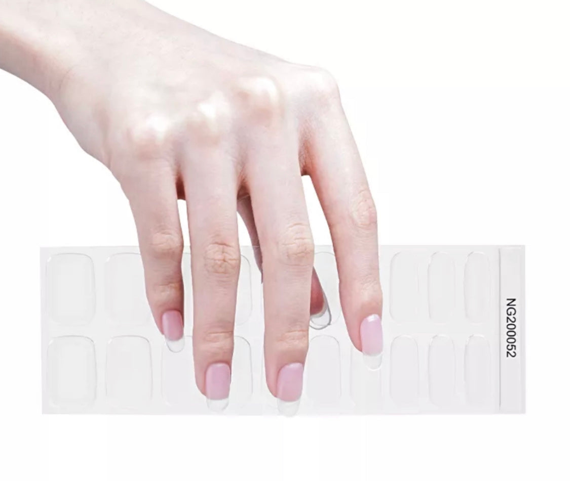 Crystal Clear Transparent Semi-Cured Gel Nail Wrap
