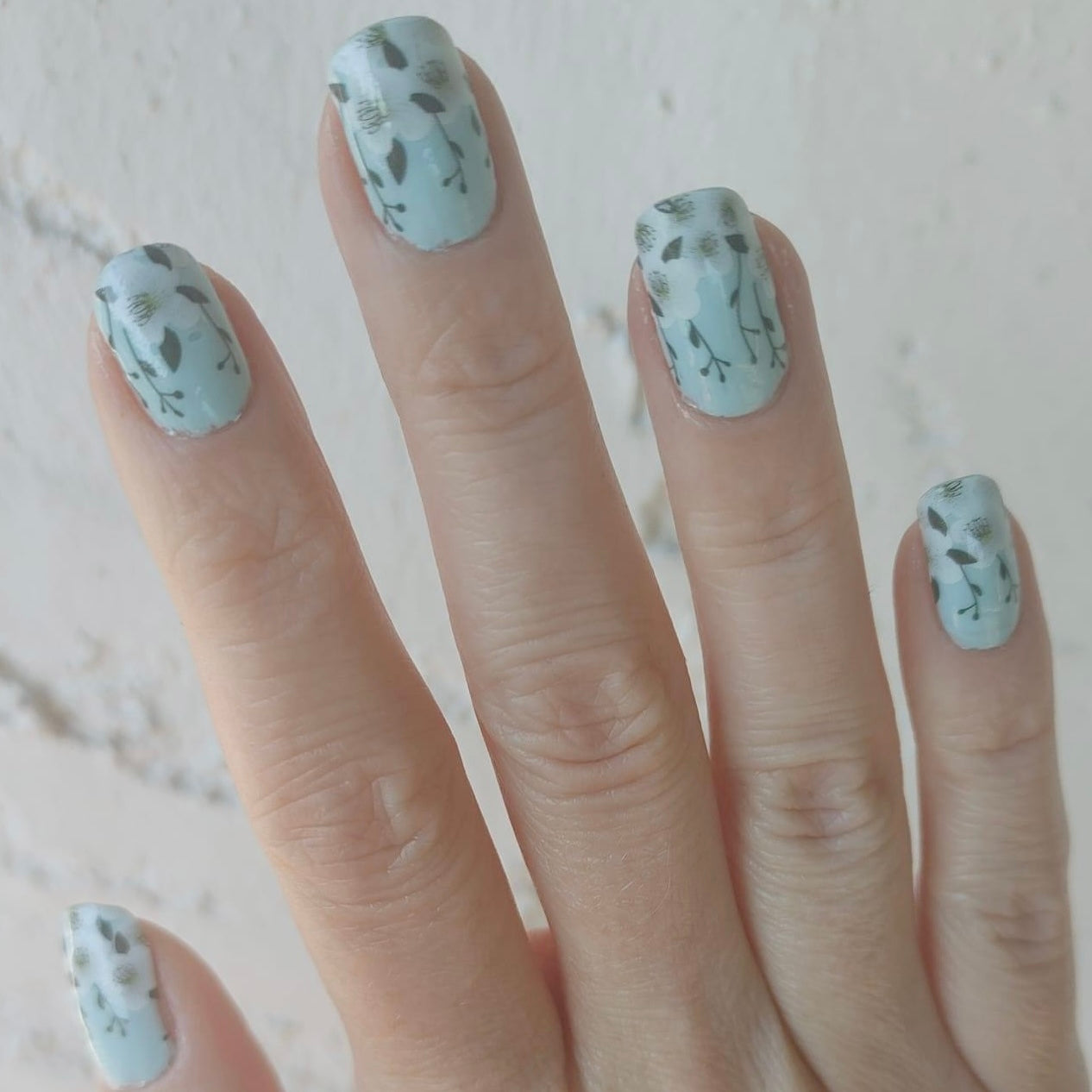 Moody Floral French Tips