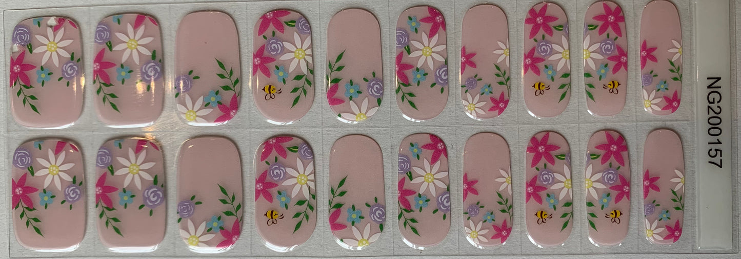 Spring Has Sprung Semi-Cured Gel Nail Wrap
