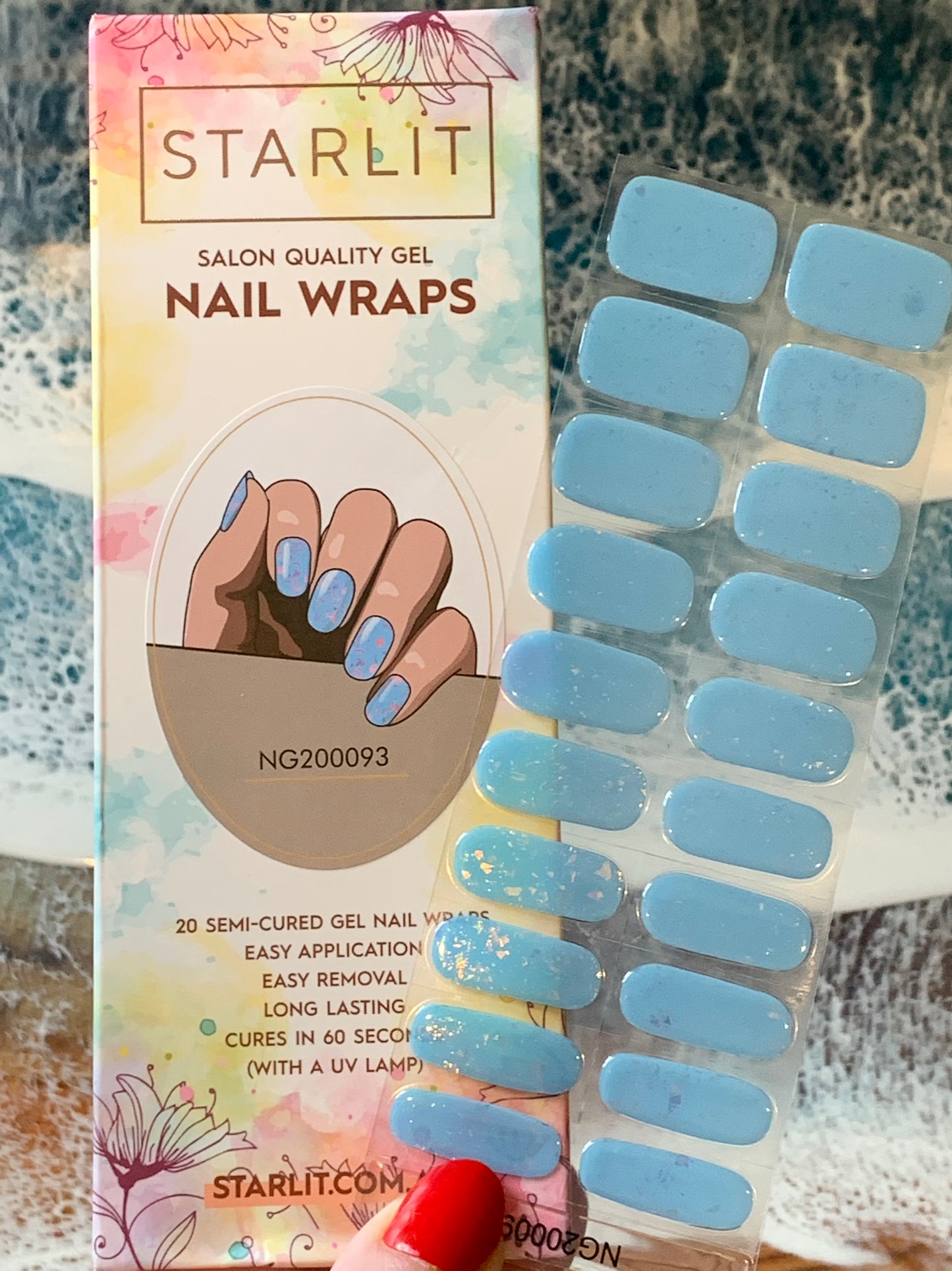 Cloudy Flakies Semi-Cured Gel Nail Wrap