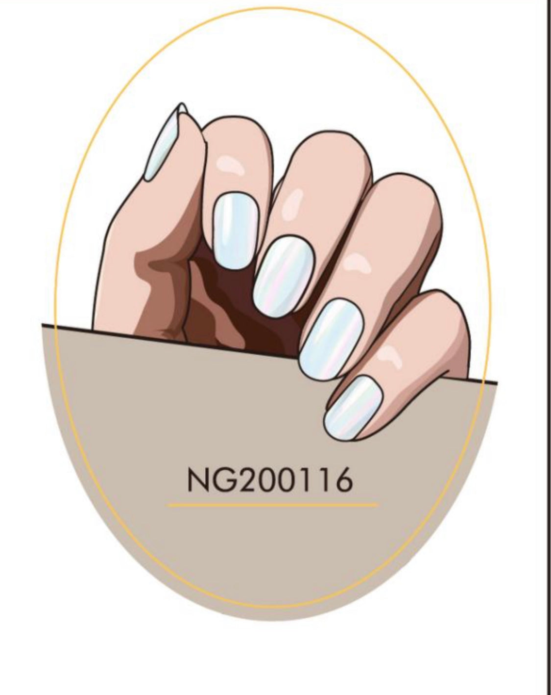 Glazed Donut Iridescent Peach to Green Semi-Cured Gel Nail Wrap