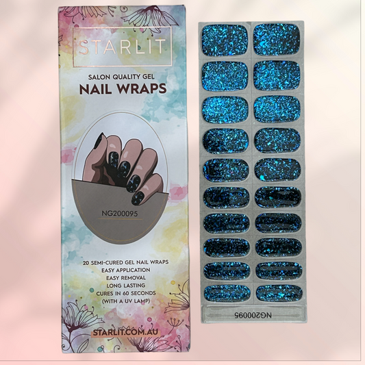 Night Sky Flakies Semi-Cured Gel Nail Wrap