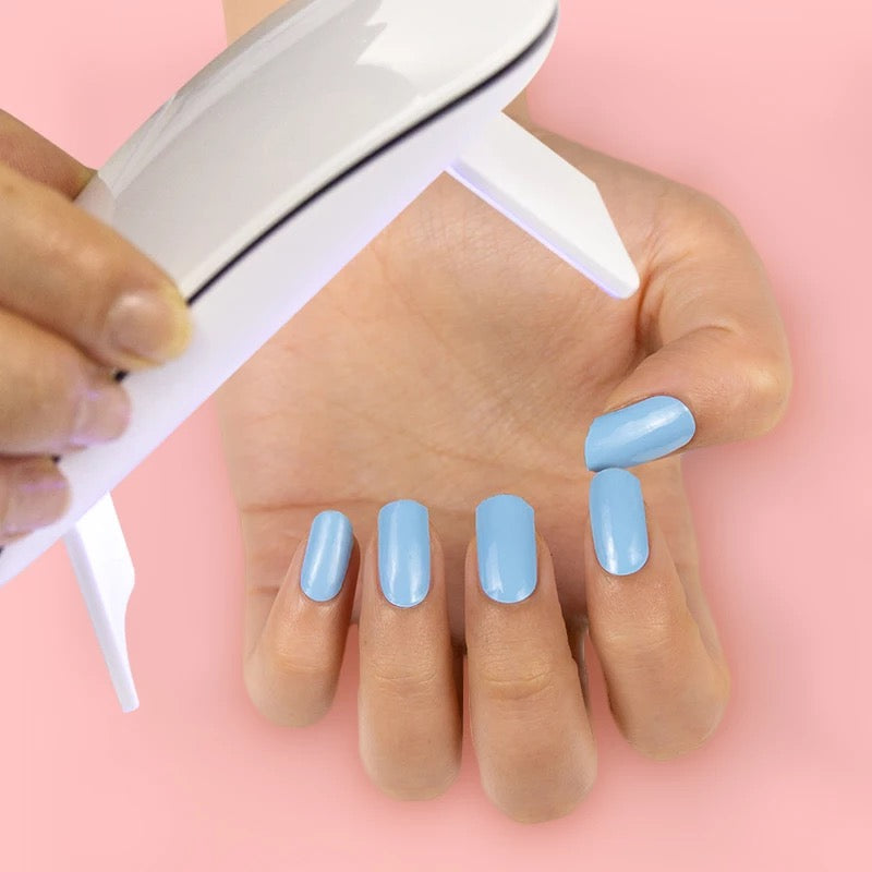 Sky Blue Semi-Cured Gel Nail Wrap