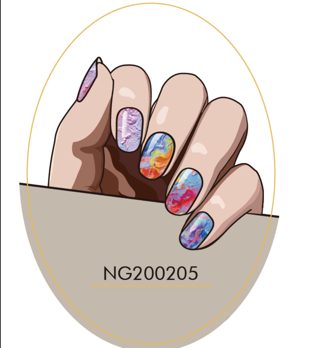 Artist's Palette Semi-Cured Gel Nail Wrap