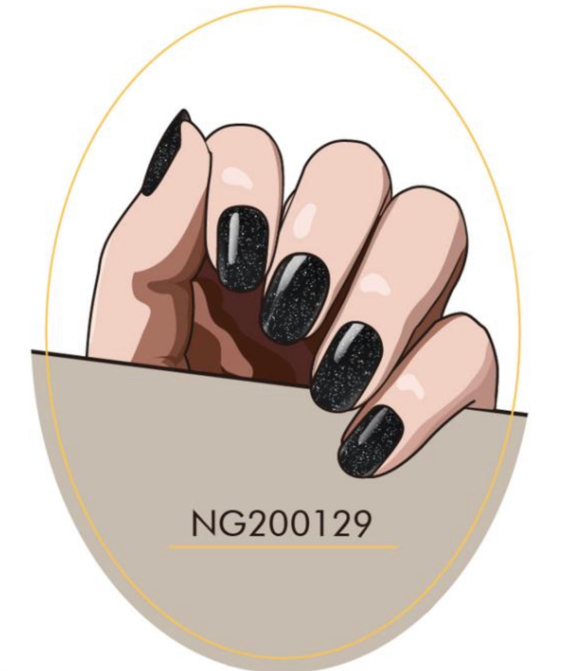 Midnight Sparkle Semi-Cured Gel Nail Wrap
