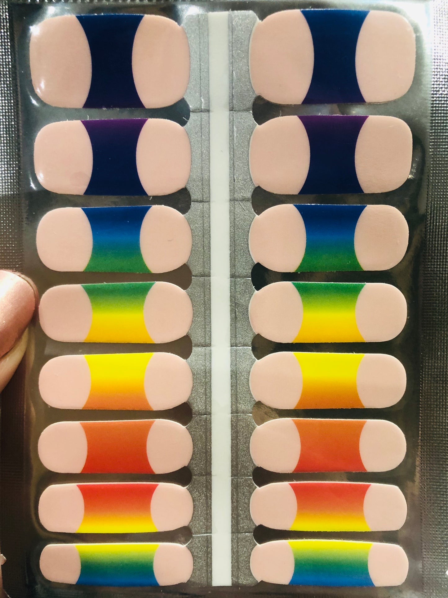 Rainbow French Tips