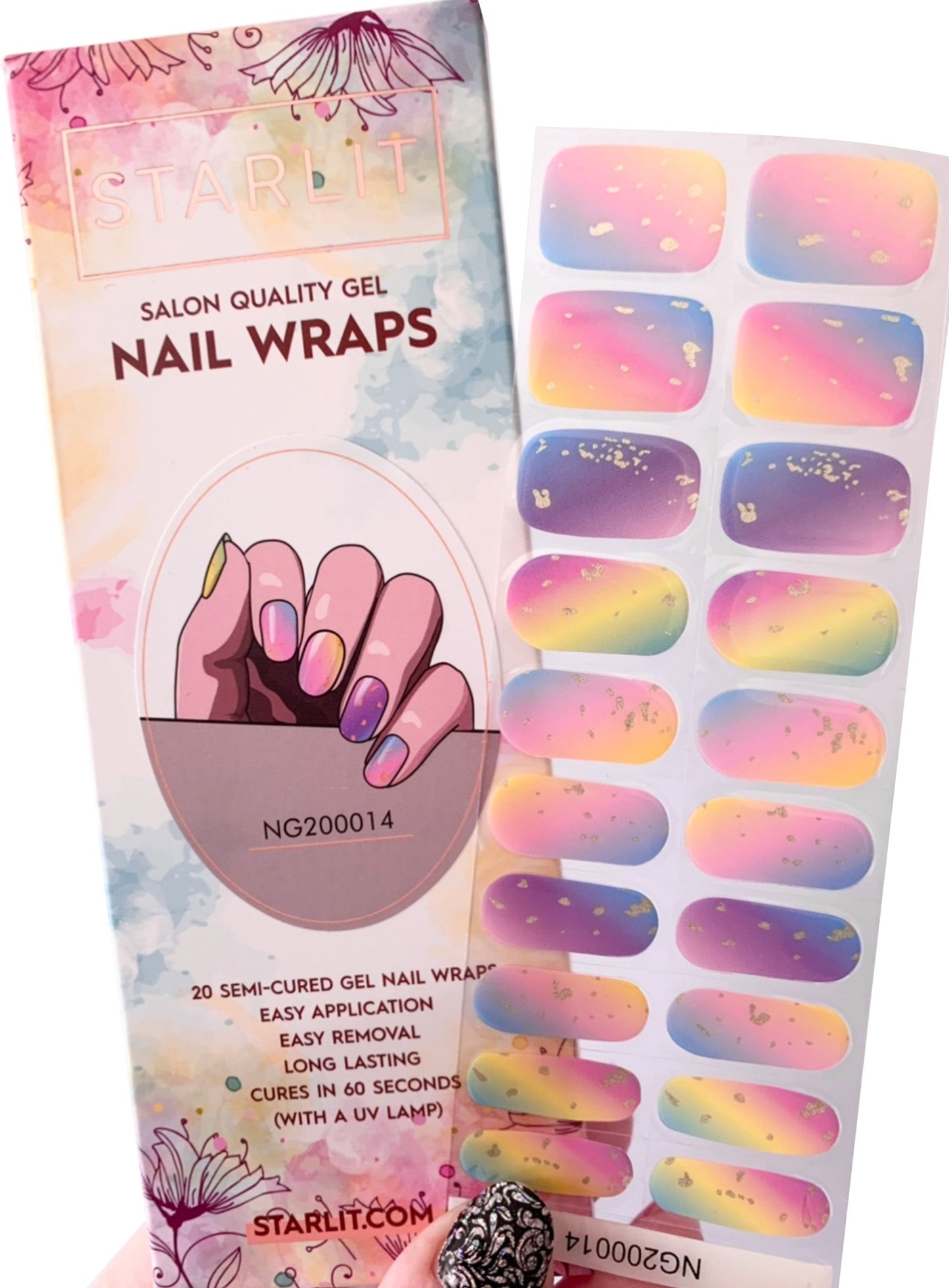 Meet The Rainbow Semi-Cured Gel Nail Wrap