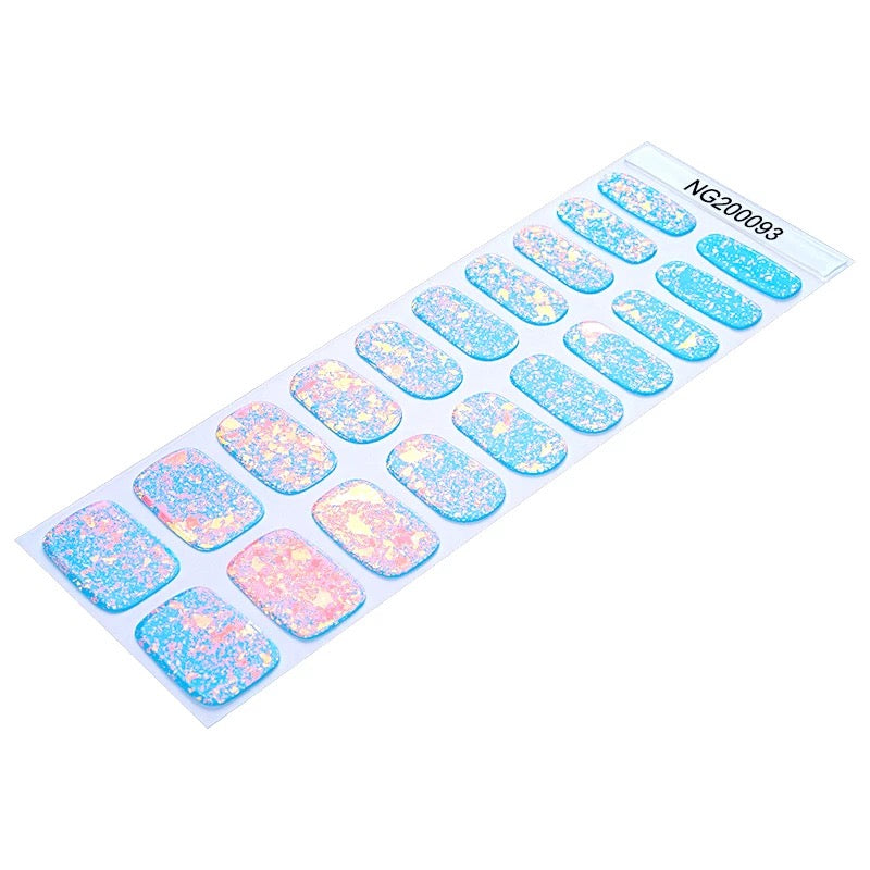 Cloudy Flakies Semi-Cured Gel Nail Wrap