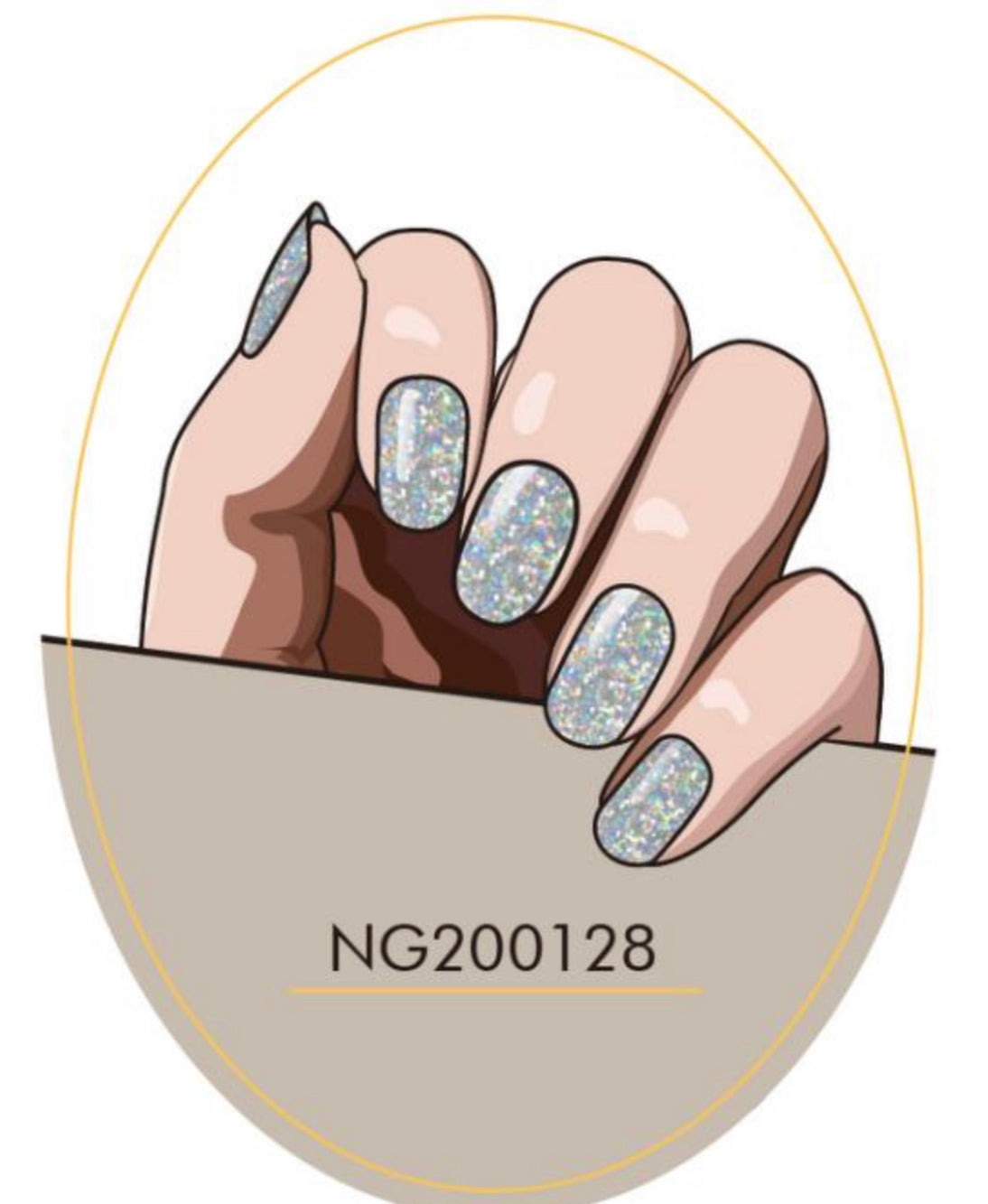 Dazzling Chrome Holographic Semi-Cured Gel Nail Wrap