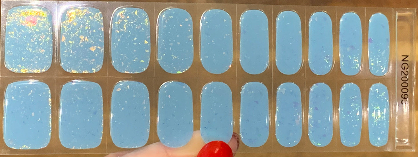Cloudy Flakies Semi-Cured Gel Nail Wrap