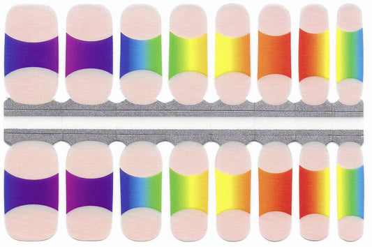Rainbow French Tips